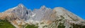 panorama. road cable car to top of Tatranska Lomnica Slovakia Royalty Free Stock Photo