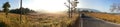 Panorama of a road trip at Khao Yai national park