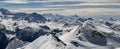 Panorama from Roche de Mio above La Plagne