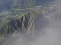 Panorama from Roche Ecrite with effects created by clouds