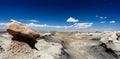 Panorama rock desert landscape in northern New Mexico Royalty Free Stock Photo