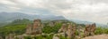 Panorama of rock formations at Belogradchik Fortress Royalty Free Stock Photo