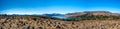 Panorama of a rock garden in the Northwest Highlands of Scotland Royalty Free Stock Photo