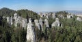 Panorama of the rock town in the Bohemian Paradise