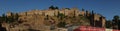 Panorama of roman theater, Malaga, Costa del Sol, Spain, Europe Royalty Free Stock Photo