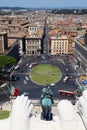 Panorama of Rome from Altar of Fatherland in Rome Royalty Free Stock Photo