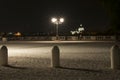 Panorama of Rome at night from Pincio Royalty Free Stock Photo