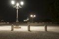 Panorama of Rome at night from Pincio Royalty Free Stock Photo