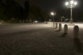 Panorama of Rome at night from Pincio Royalty Free Stock Photo