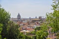 Panorama of Rome from the Pincio terrace Royalty Free Stock Photo