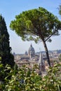 Panorama of Rome from the Pincio terrace Royalty Free Stock Photo