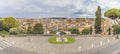 Panorama of Rome. View from the hill where the Villa Medici is l Royalty Free Stock Photo