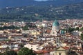 Panorama of Florence and in the foreground the synagogue Royalty Free Stock Photo