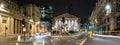 Panorama of The Royal Stock Exchange in London by night