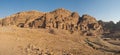 Panorama of the Royal Tombs. Petra, Jordan Royalty Free Stock Photo