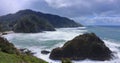 Devils Elbow State Park, Oregon, Panorama of Rugged Pacific Coast on Stormy Day from Heceta Lighthouse, Pacific Northwest, USA Royalty Free Stock Photo
