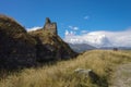 Panorama of the ruins of the Armenian medieval fortress Lori Berd near Stepanavan, Armenia