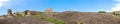 Panorama of ruins of cave-dwelling town Uplistsikh Royalty Free Stock Photo