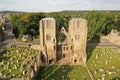 Ruin of medieval Elgin cathedral in Scotland