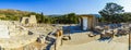 Panorama of ruins of the Palace of Knossos on the island of Crete, Greece Royalty Free Stock Photo