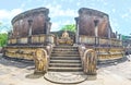 Panorama of the ruins of Polonnnaruwa Vatadage Royalty Free Stock Photo