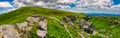Panorama of Runa mountain with rocks on hillside Royalty Free Stock Photo