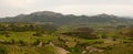 Panorama rural area east Pyrenees France