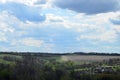 Panorama of the rural landscape in the early summer Royalty Free Stock Photo