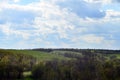 Panorama of the rural landscape in the early summer Royalty Free Stock Photo