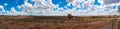 Panorama of rural paddock. Countryside, agriculture landscape Royalty Free Stock Photo