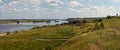 Panorama. Russian field. The Ryazan Region. Konstantinovo. Russia.