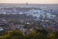 Panorama of Rzeszow at sunset