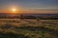 Panorama of Rzeszow at sunset