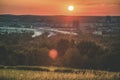 Panorama of Rzeszow at sunset Royalty Free Stock Photo