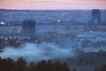 Panorama of Rzeszow at sunset