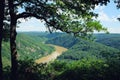 Panorama of Saarschleife loop in Saarland, Germany Royalty Free Stock Photo