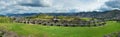 Panorama of Sacsayhuaman, Inca ruins in Cusco, Peru