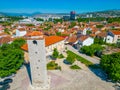 Panorama of Sahat kula tower in capital of Montenegro Podgorica