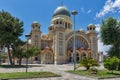 Panorama of Saint Andrew Church, the largest church in Greece, Patras, Peloponnese, Greece Royalty Free Stock Photo