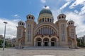 Panorama of Saint Andrew Church, the largest church in Greece, Patras, Peloponnese, Greece Royalty Free Stock Photo