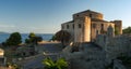 Panorama of Saint Florent fort at sunrise, Corsica, France