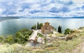 Panorama of Saint John - Kaneo, Ohrid, Macedonia Royalty Free Stock Photo