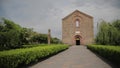 A panorama of Saint Mesrop Mashtots church in Oshakan, Armenia