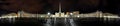 Panorama of Saint Peter square at night. Piazza San Pietro, Vatican city Royalty Free Stock Photo