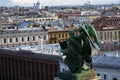 Panorama of Saint-Petersburg from Saint Isaacs cathedral collonade