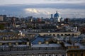 Panorama of Saint-Petersburg from Saint Isaacs cathedral collonade