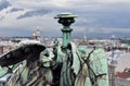 Panorama of Saint-Petersburg from Saint Isaacs cathedral collonade