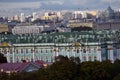 Panorama of Saint-Petersburg from Saint Isaacs cathedral collonade