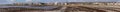 Panorama of Salthill beach with houses and buildings Royalty Free Stock Photo