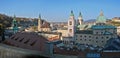 Panorama of Salzburg churches Royalty Free Stock Photo